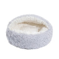 Winter Warm Cat Bed Shell Shape Closed Security Nest Soft Plush Pet House for Cats and Small Dogs