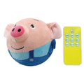 Cartoon Pig Active Moving Pet Plush Toy Washable Interactive Dog Toys USB Rechargeable Pet Bouncing Balls for Dogs Cats