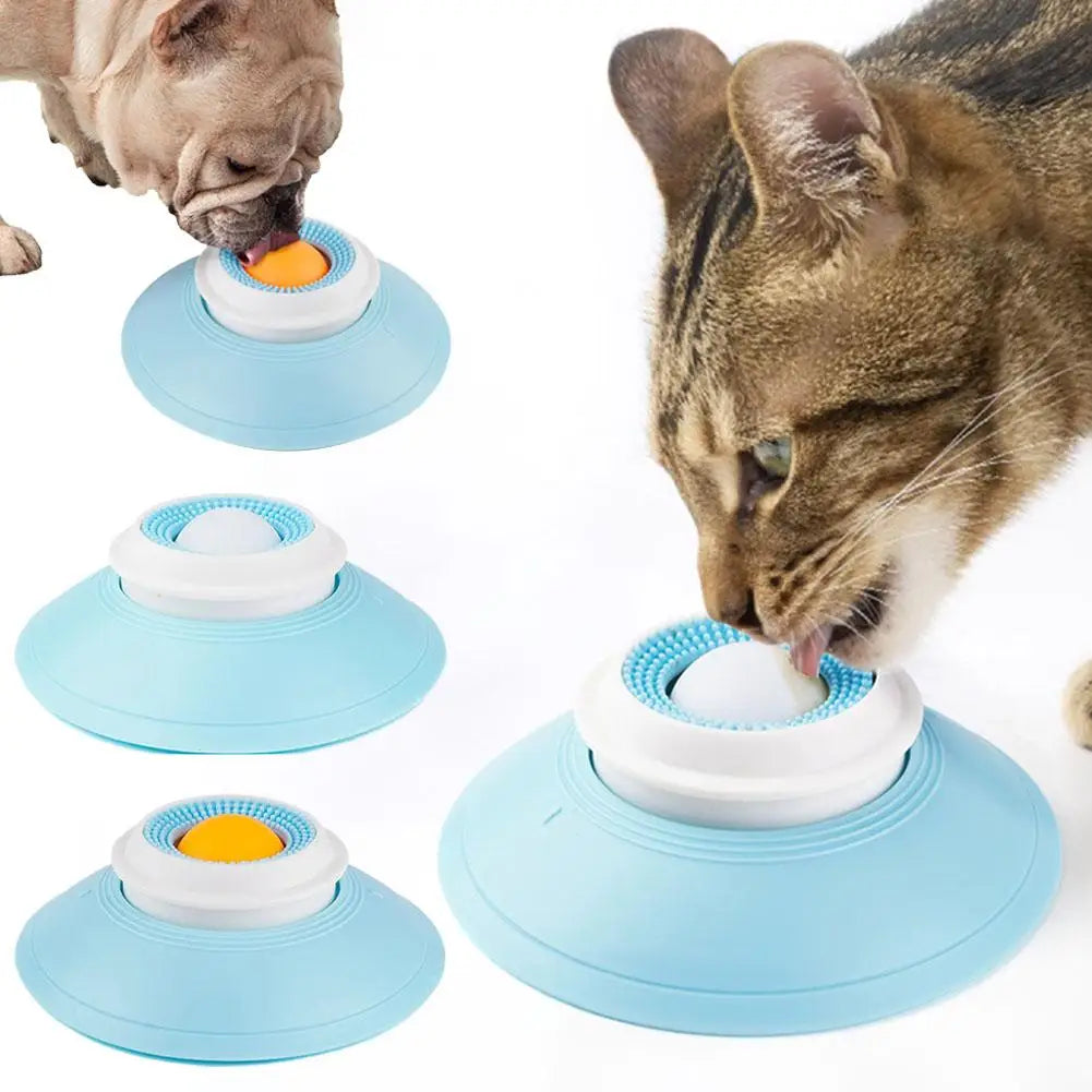 Dog Cat Licks Toys for Liquid Food, Relieve Anxiety Slow Feeder Dog Lick Ball Dispenser, Non-Slip Licking Bowl Enrichment Toys