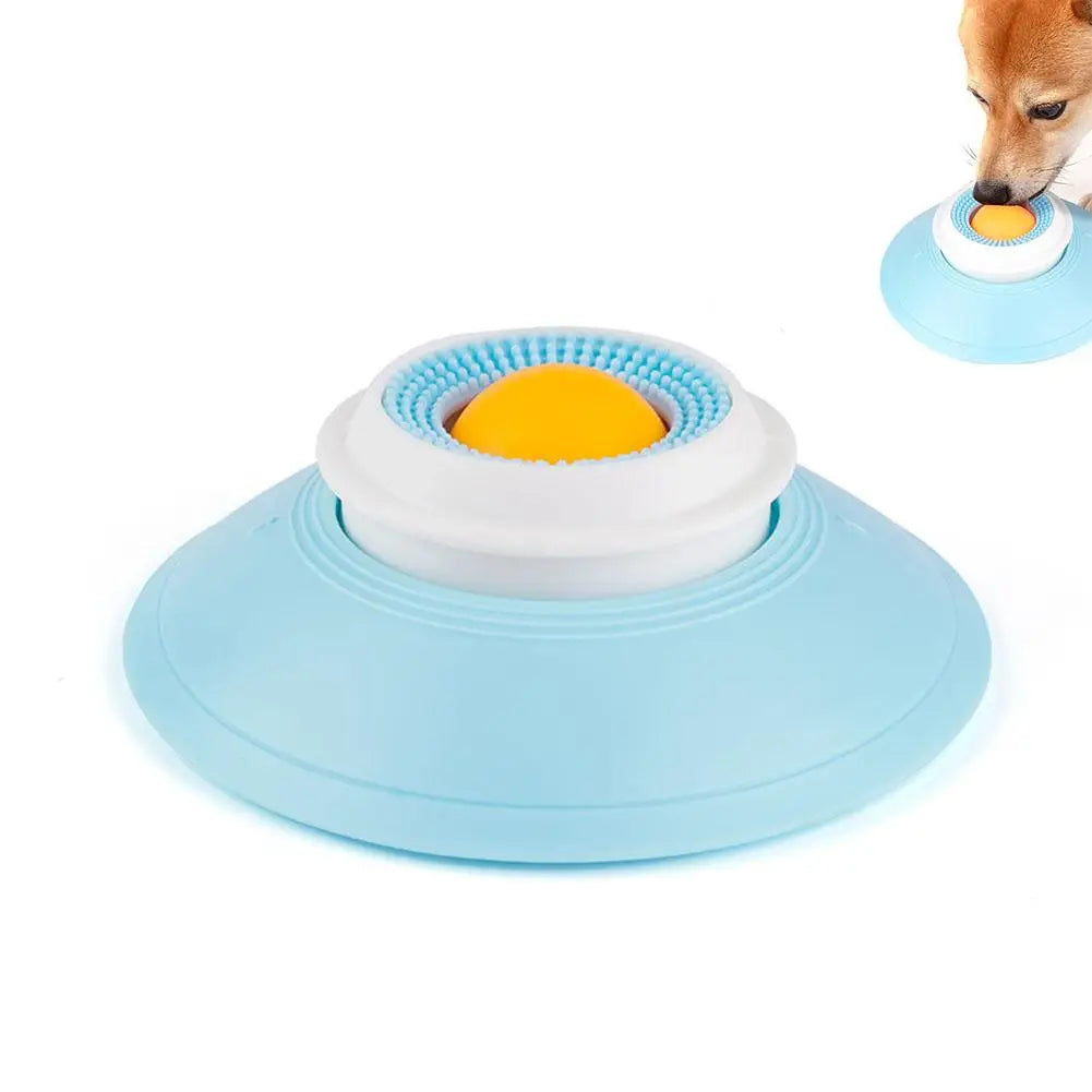 Dog Cat Licks Toys for Liquid Food, Relieve Anxiety Slow Feeder Dog Lick Ball Dispenser, Non-Slip Licking Bowl Enrichment Toys
