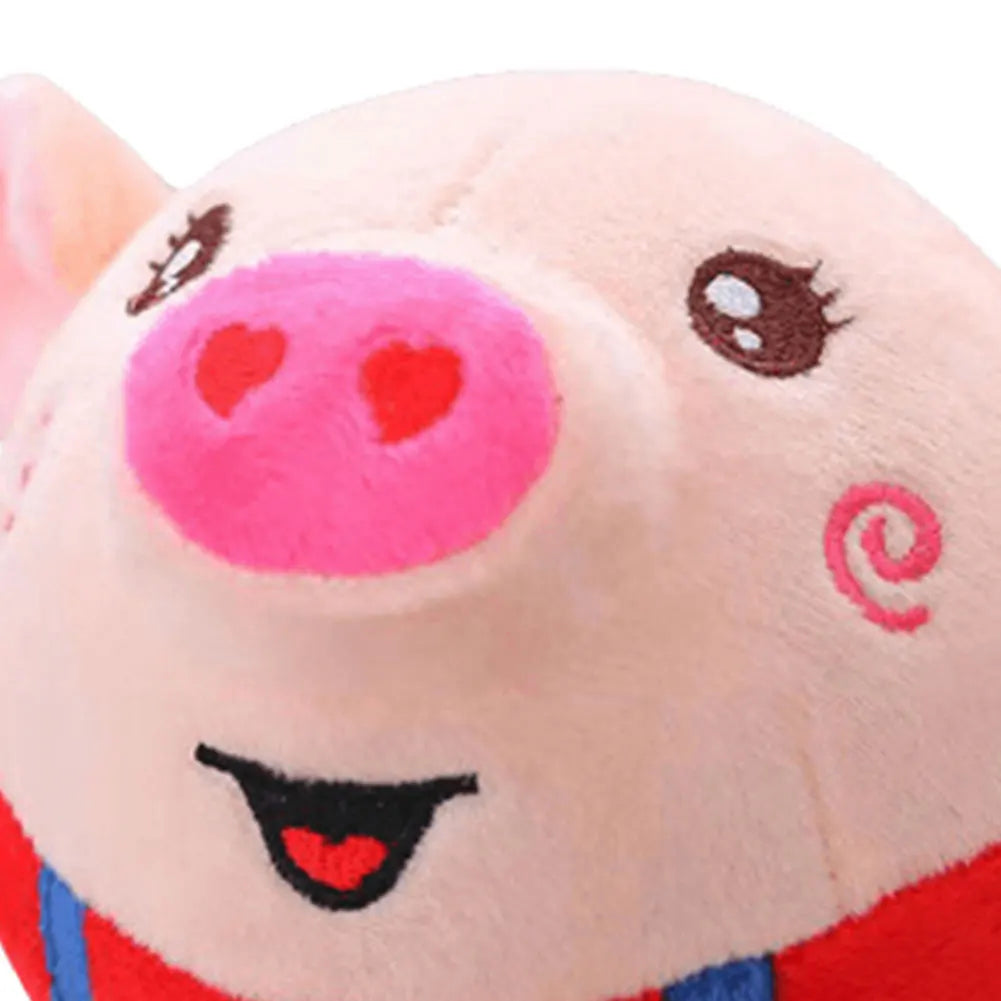 Cartoon Pig Active Moving Pet Plush Toy Washable Interactive Dog Toys USB Rechargeable Pet Bouncing Balls for Dogs Cats